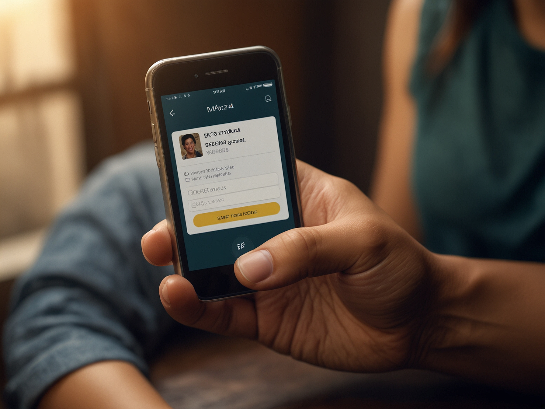 User signing up with mobile verification